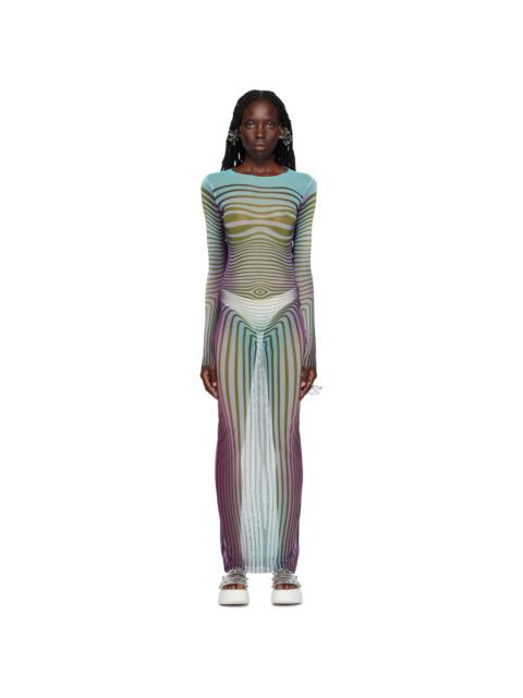 Jean Paul Gaultier SSENSE Exclusive Blue 'The Body Morphing' Maxi Dress