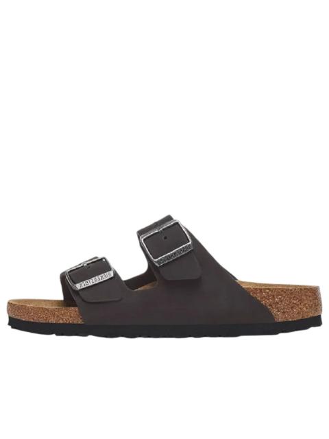 BIRKENSTOCK Birkenstock Arizona Soft Footbed Nubuck Leather 'Black' 1019035