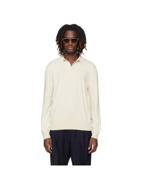 BOSS Off-White Cotton Jersey Polo