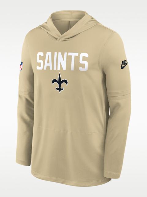 Nike New Orleans Saints Pass Accuracy Men's Nike Dri-FIT NFL Long-Sleeve Hooded Top