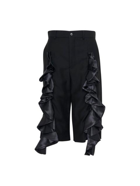 Noir Kei Ninomiya Straight-Cut Ruffle Trousers