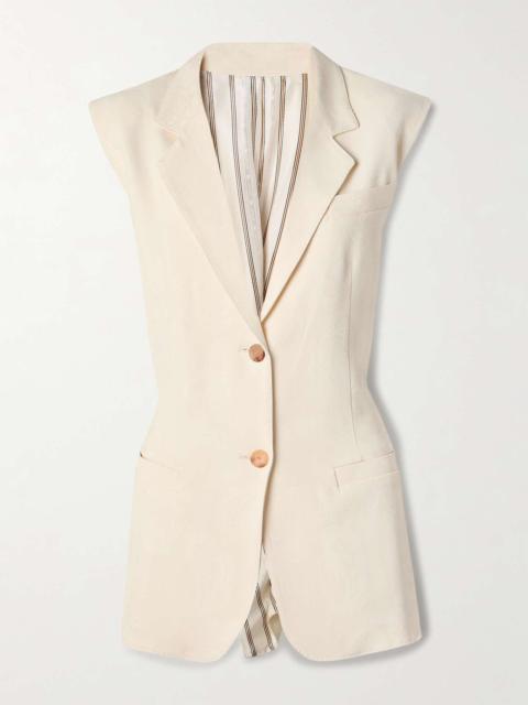 Etro Floral-jacquard vest Ivory