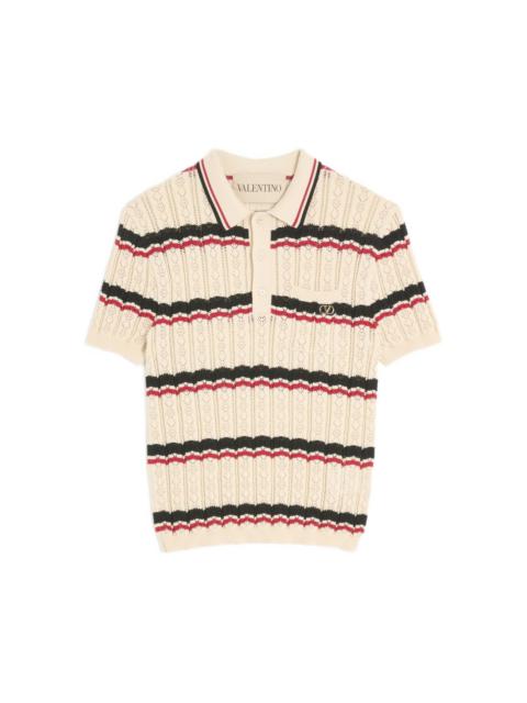 Valentino striped polo shirt