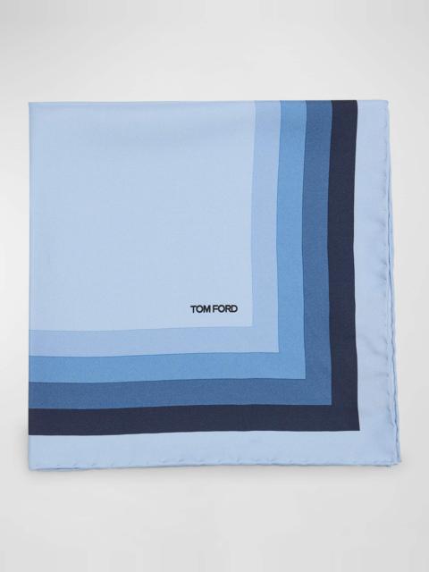 Men's Concentric Frame Silk Pocket Square