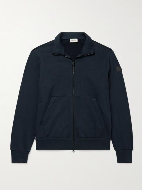 Moncler Logo-Appliquéd Cotton and Cashmere-Blend Jersey Track Jacket