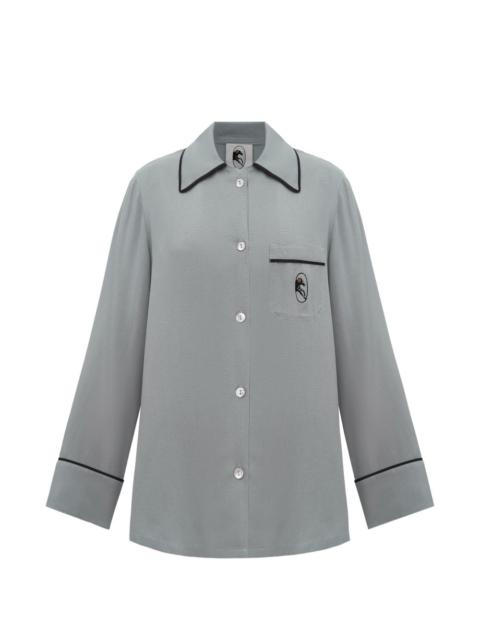 SLEEPER Finnegan trimmed pajama-style shirt