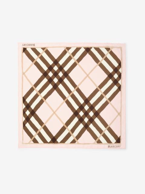 Burberry Watercolour Check Silk Scarf