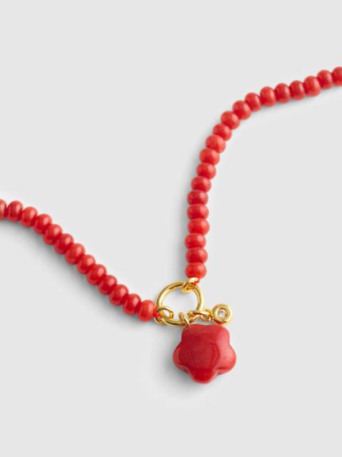 Madewell Semiprecious Flower Beaded Charm Necklace