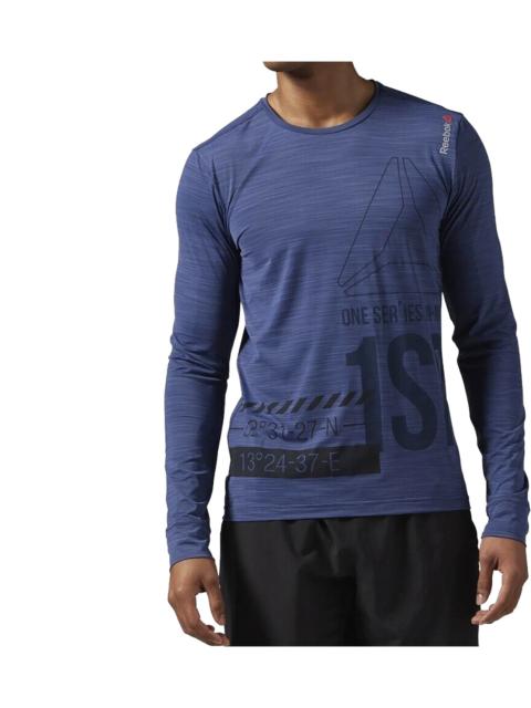 Reebok One Series Running Long Sleeve ActivChill Tee "Blue Ink" S94241