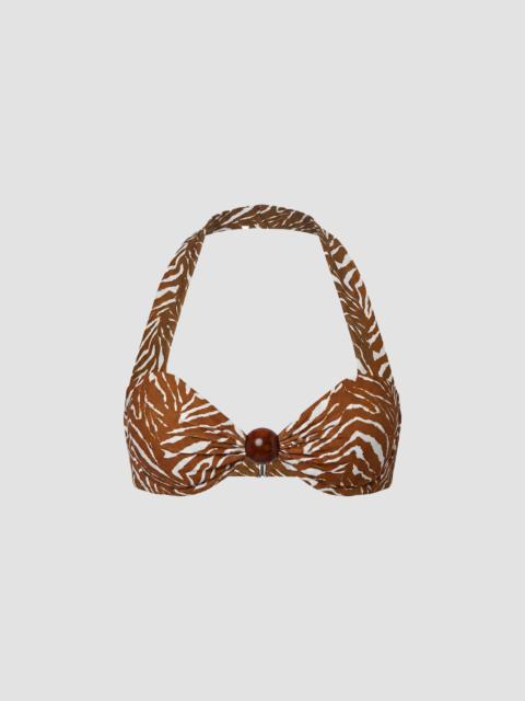 NICHOLAS Women's Sirena Halter Bikini Top - Abstract Animal