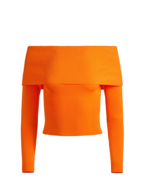 Alice + Olivia DOLAN FOLDOVER LONG SLEEVE PULLOVER