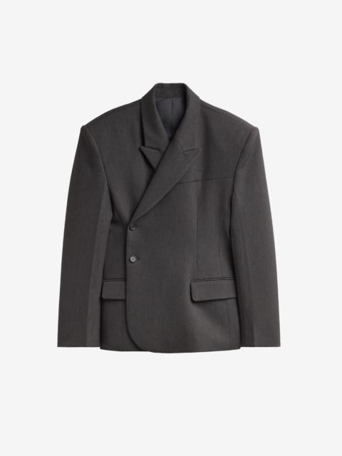 The Frankie Shop Blerick Crossover Blazer - Dark Grey