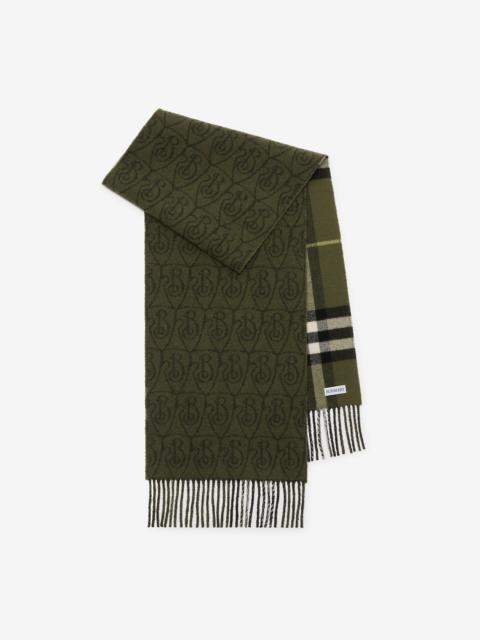 Reversible B Shield Cashmere Scarf