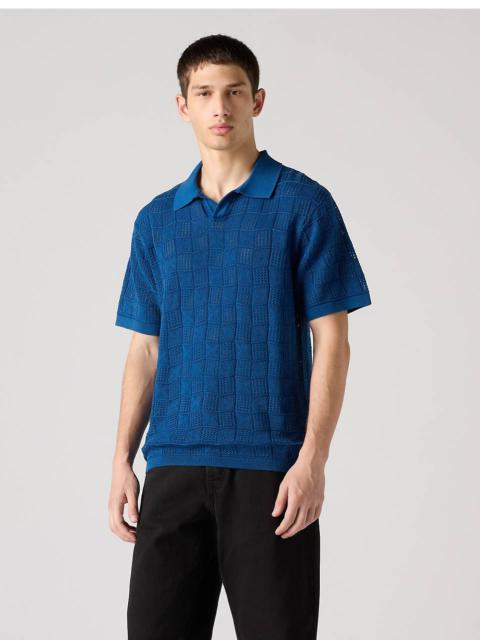 OPEN COLLAR SWEATER POLO