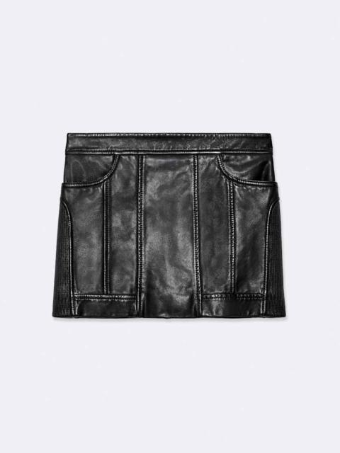 ALLSAINTS ENDRY LEATHER MINI SKIRT