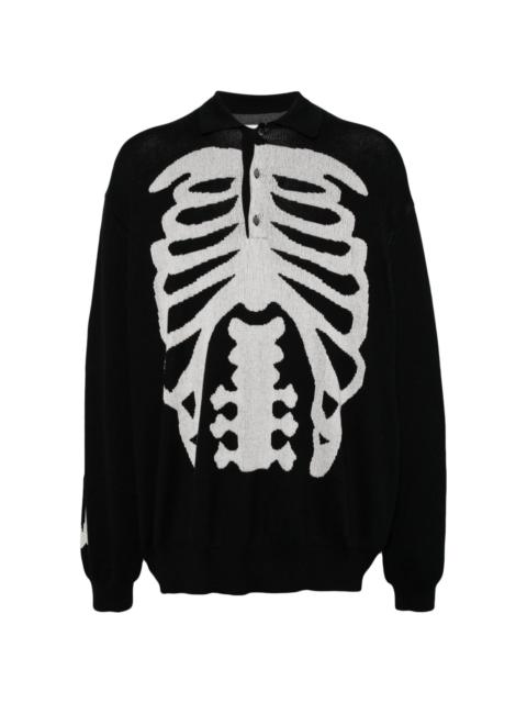 bone polo collar sweatshirts