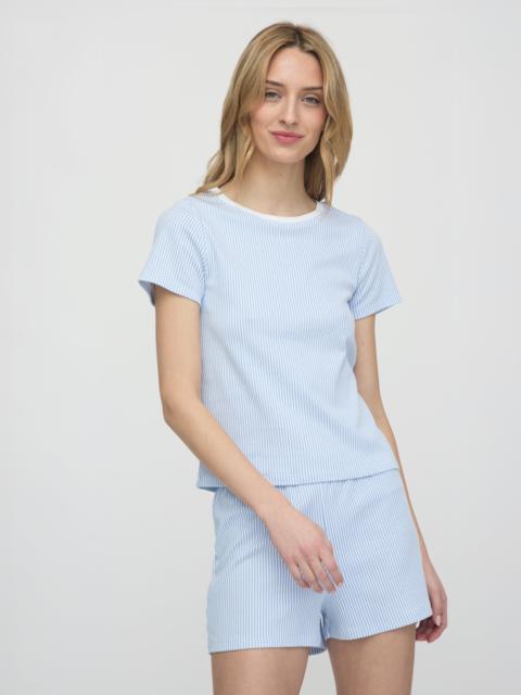 Hill House Home The Nina Pajama Set - Blue/White Stripe
