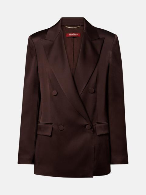 Max Mara Arca double-breasted satin blazer