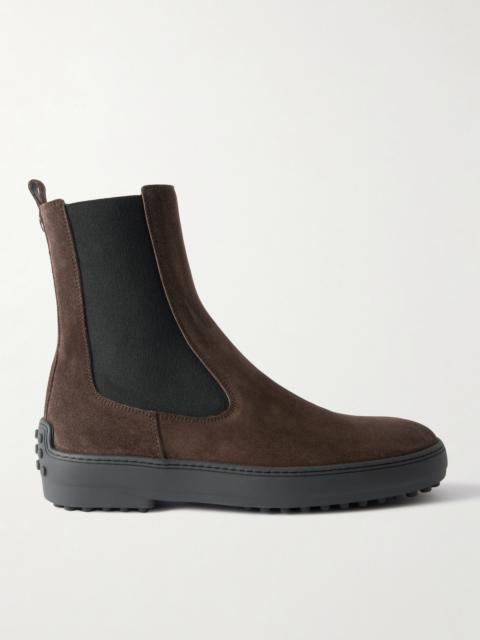 Tod's Winter Gommini Suede Chelsea Boots