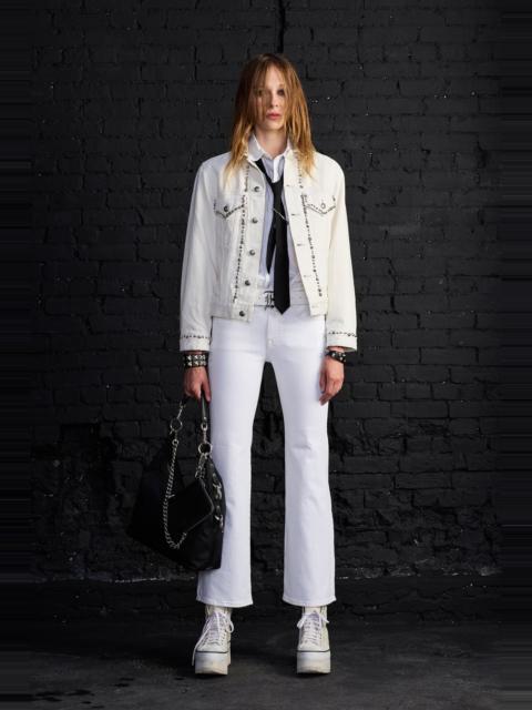 R13 JOAN CROPPED FLARE JEAN