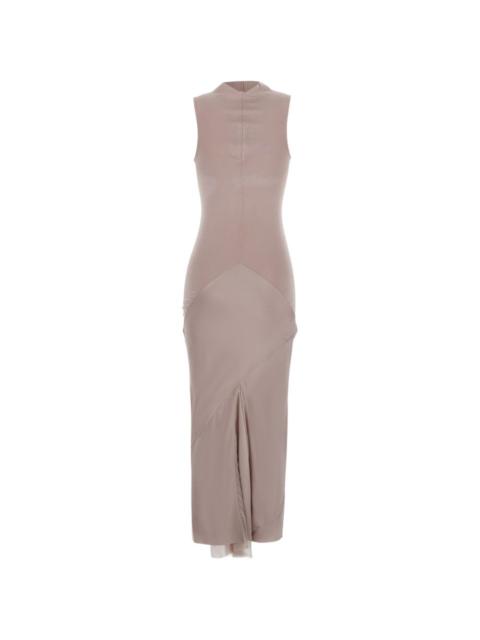 Rick Owens Tower Sliced panelled sleeveless fitted midi dress