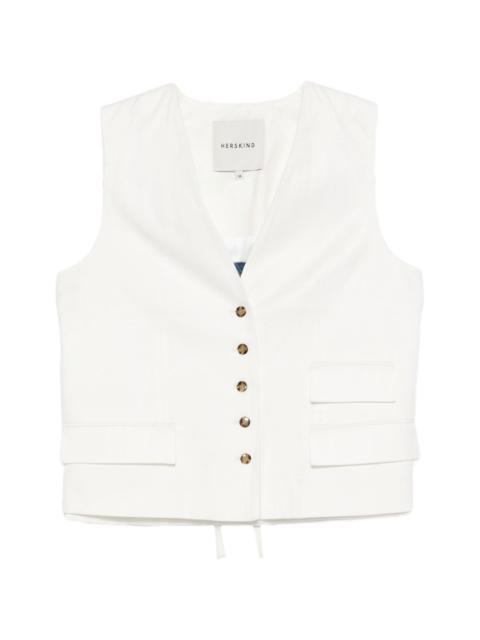 HERSKIND Samos button-up waistcoat