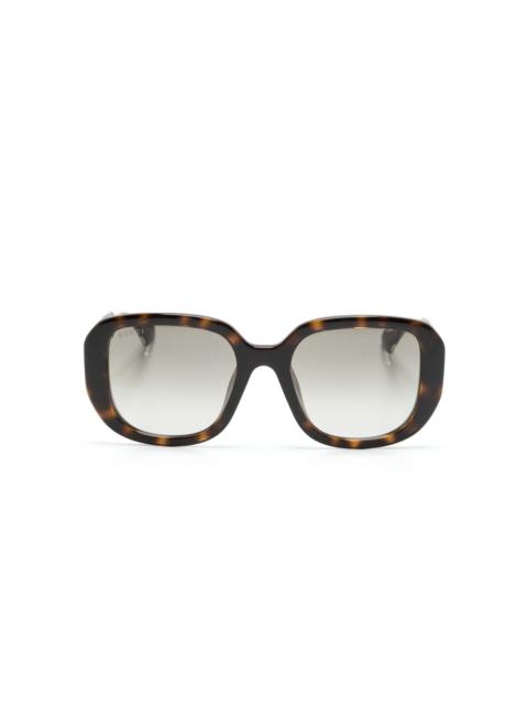 GUCCI Interlocking-G oversize-frame sunglasses