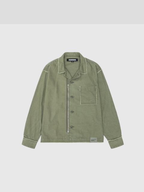 NEIGHBORHOOD UNTRIMMED ZIP SHIRT | REVERSIBLE