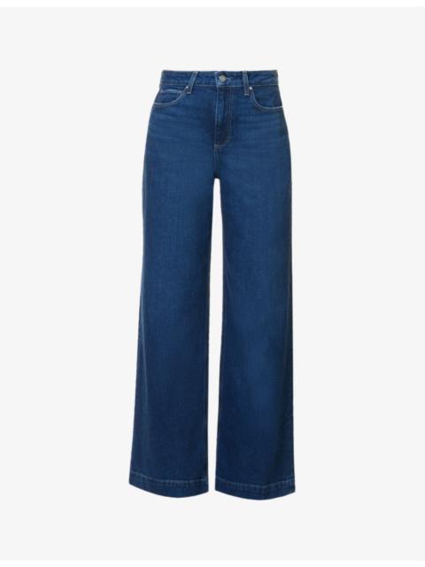 PAIGE Harper high-rise flared-leg stretch-denim jeans