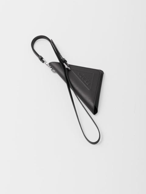 Prada Saffiano leather keychain trick