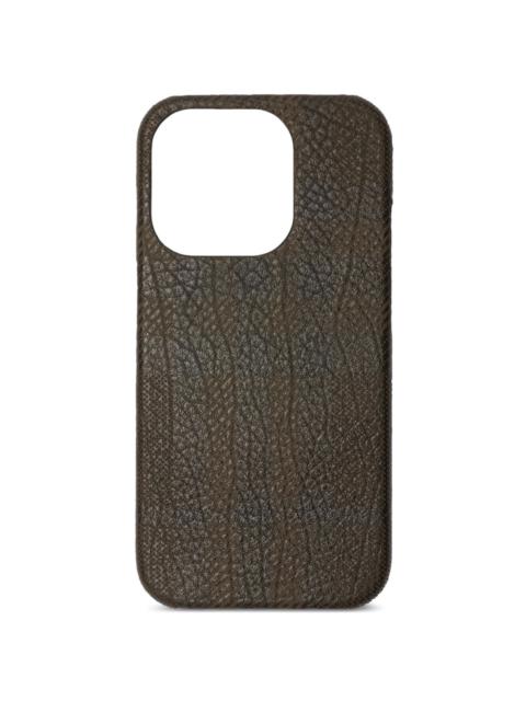 Burberry check leather iPhone 15 Pro case