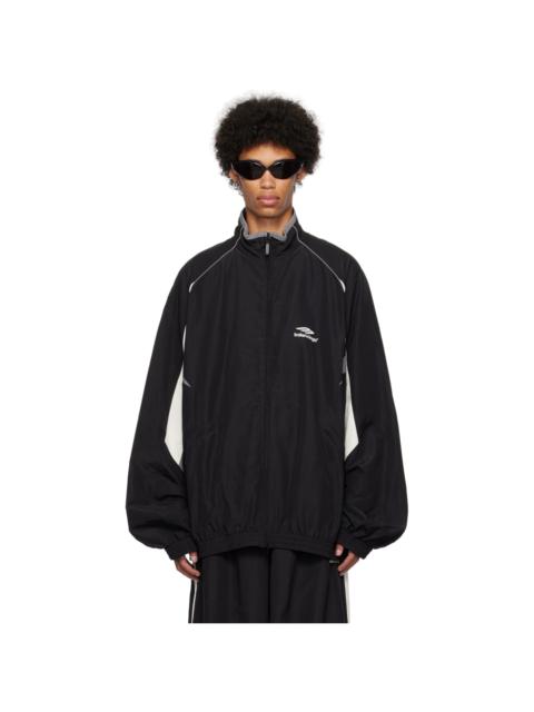 BALENCIAGA Black Paneled Track Jacket