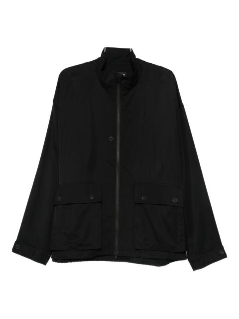 Y-3 zip-front flap-pocket coat