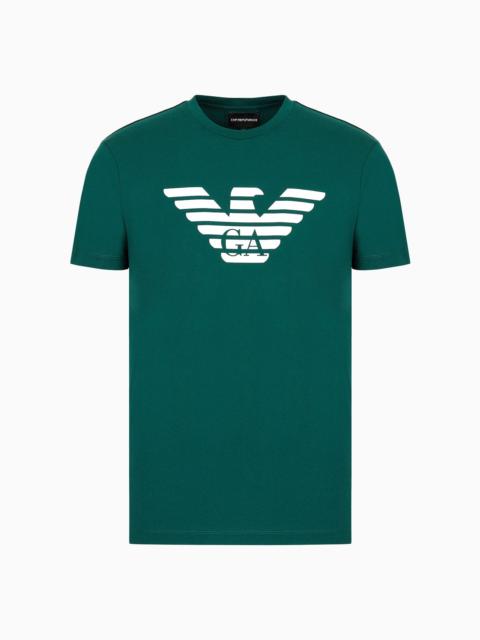 Pima-jersey T-shirt with logo print