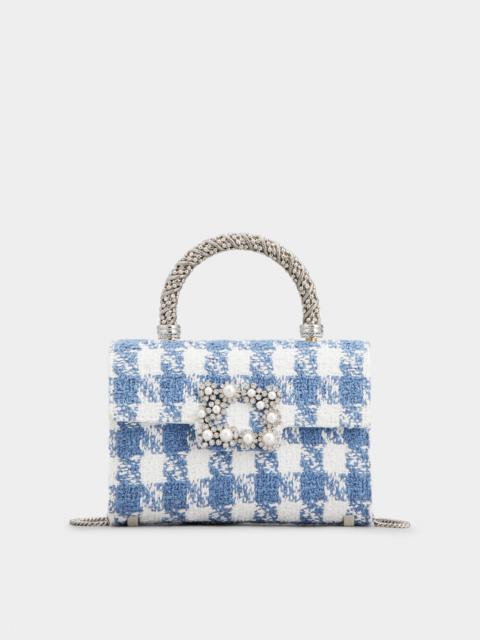 Roger Vivier Jewel Efflorescence Mini Clutch Bag in Vichy