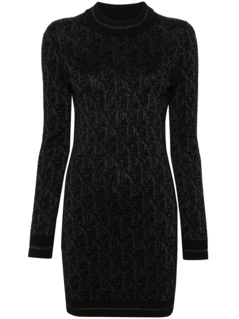 Palm Angels monogram-jacquard mini dress