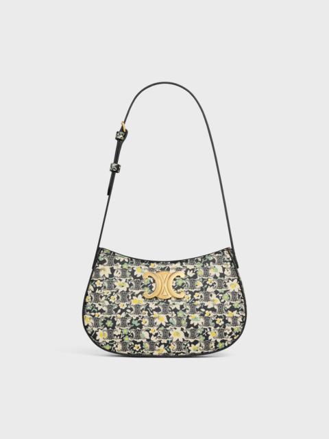 CELINE MEDIUM TILLY BAG IN TRIOMPHE CANVAS WITH FLOWER PRINT
