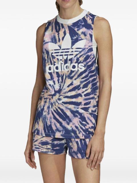 adidas tie-dye logo-print tank top