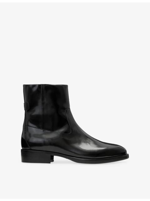 ALLSAINTS Milton Shine Leather Ankle Boots