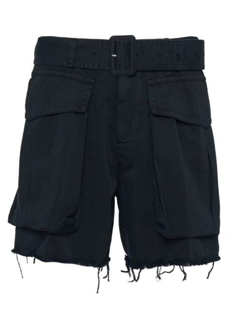 Cropped Belted Shorts