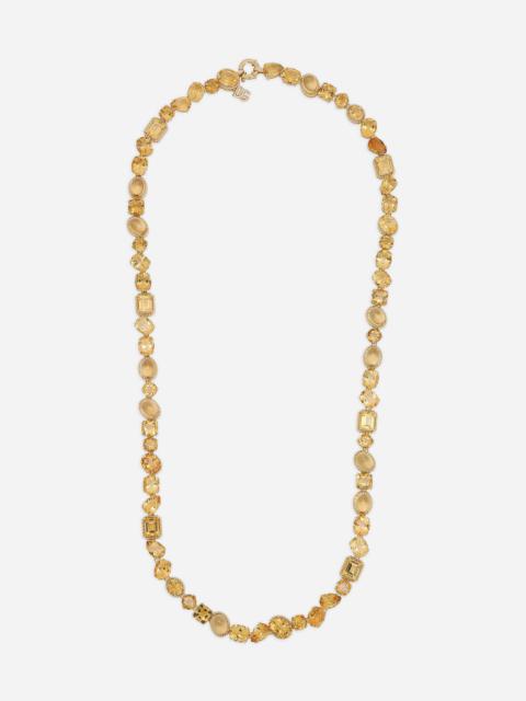 Dolce & Gabbana Rainbow Monochrome Sautoir 18-carat yellow gold and citrines