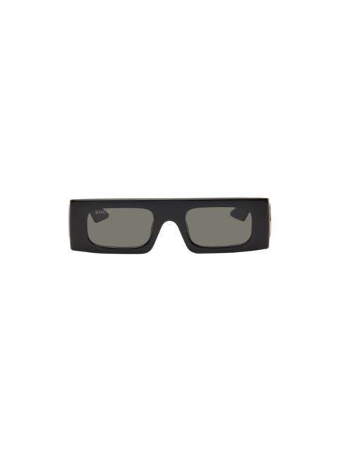 GUCCI Black Rectangular Sunglasses