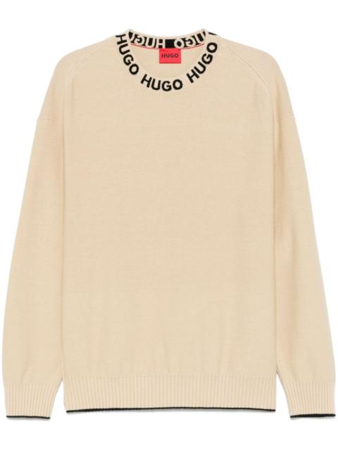 HUGO logo-collar sweater