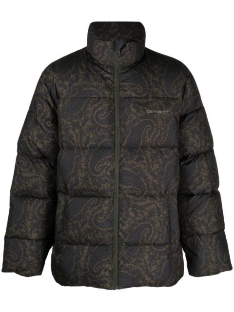 Springfield paisley-print puff jacket