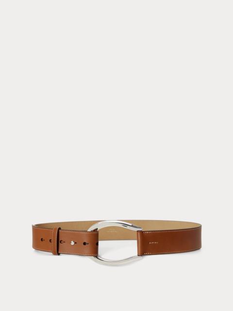 Polo Ralph Lauren Stirrup-Buckle Wide Leather Belt