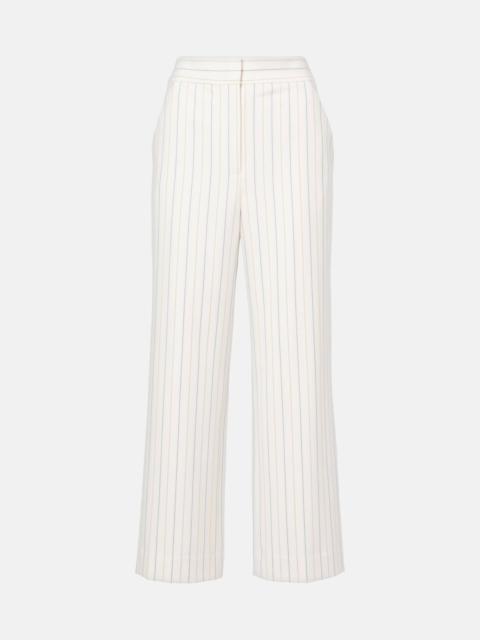 VERONICA BEARD Brixton striped wide-leg pants