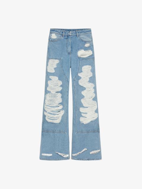 Givenchy OVERSIZED JEANS IN DESTROYED DENIM