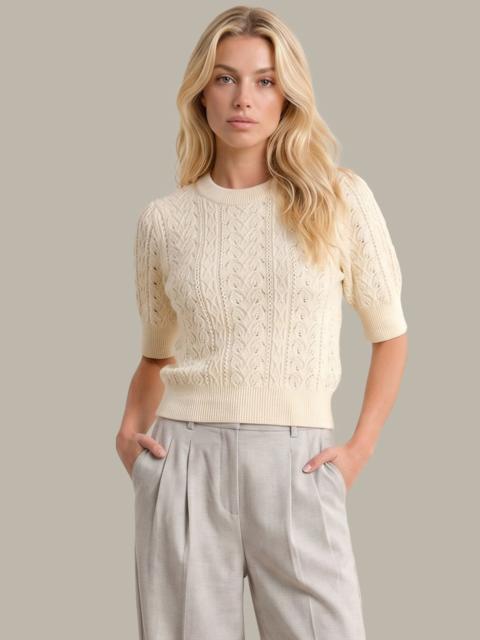 525 america Violetta Cable Puff Sleeve Pullover