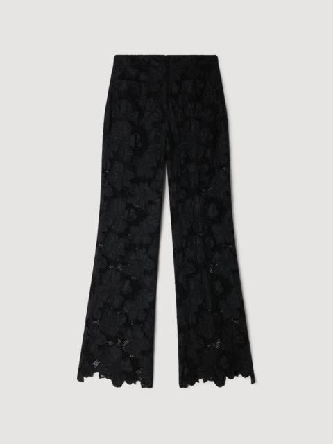 Sandro GUIPURE LACE TROUSERS
