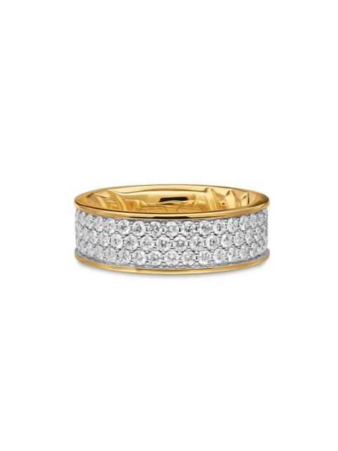 DAVID YURMAN Men's Streamline Band Ring in 18K Yellow Gold - Diamond